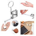 Zinc Alloy Square Steel Tape Measure Keychain