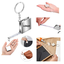 Zinc Alloy Square Steel Tape Measure Keychain