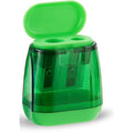 Double Holes Pencil Sharpener With Lid