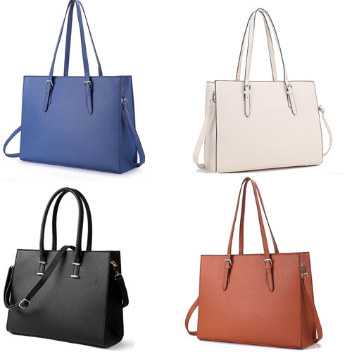 15.6 Inch Laptop Leather Tote Bag
