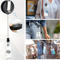 Retractable Clear Id Card Holder With Neck Lanyard