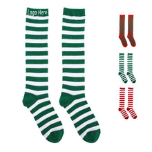 Christmas Striped Knee-High Socks