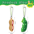 Cute Stress Relief Pod Keychain Bean Peanut Squeeze Toy