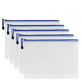 A4 Size Transparent Mesh Zipper File Bag