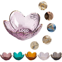 Petal-Shaped Glass Ring Jewelry Tray