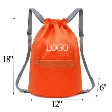 Diamond Check Waterproof Drawstring Bag