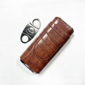 Leather Cigar Case With Cigar Cutter