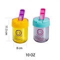 Portable Handheld Glasses With Lid And Straw