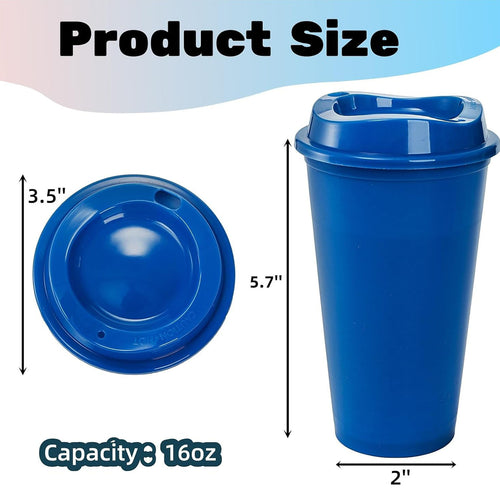16oz Reusable Coffee Cup with Lid