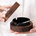 Wood Cigarette Ashtray Elegant Retro Windproof Ashtrays
