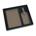Personalized Leather Passport Holder Luggage Tag Set