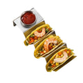 Stainless Steel Sauce Cup Taco Holder Set For 3 Tacos