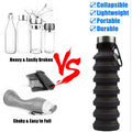 18oz Silicone Collapsible Water Bottles