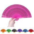 8" Wooden Handheld Folding Fan