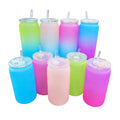 Reusable Plastic Colorful Beer Can Mugs With Lids And Straw