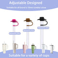 Cowboy Hat Shaped Silicone Straw Dust-Proof Cover Cap