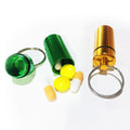 Mini Pill Box Keychain Waterproof Aluminum Pill Holder Case