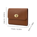 Retro Fashion Pu Leather Wallet 2-Layer Credit Card Holder