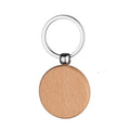 Beech Wood Round Keychain