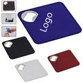 Square Coaster With Bottle Opener For Portable Home Users