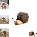 Creative Wooden Snail-Shaped Coaster