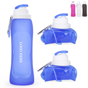 17Oz Collapsible Water Bottle With Clip