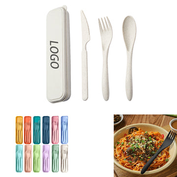 Portable Wheat Straw Cutlery Set