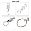 Elliptical Pull Apart Metal Key Chain