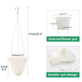Eggshell Self Watering Hanging Planters