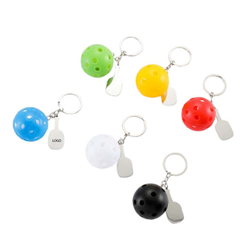 Personalized Engraved Mini Pickleball Keychain With Racket