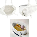 Large Cotton Canvas Boat Tote with Zipper