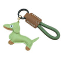 Dachshund Shape Leather Keychain Lanyard For Puppy Lovers