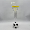 20 Oz Soccer Shaped World Yard Cup With Straw And Lid