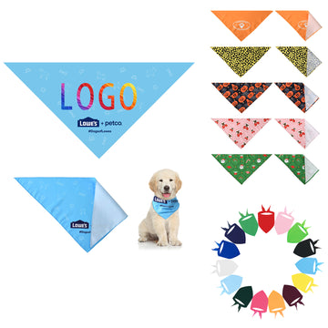 Custom Full Color Polyester Small Pet Bandanna