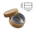 Small Empty Refillable Cosmetic Powder Bamboo Box With Lid