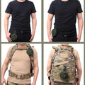 Portable Small Tactical Round Wallet Coin Purse W/ Carabiner