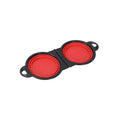 Pet Silicone Collapsible Dog Double Bowls