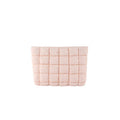 3D Yarn-Embroidered Logo Puffy Quilted Makeup Bag