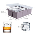 Food Grade Silicone Large Whiskey Ice Mold Tray With Lid