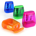 Double Holes Pencil Sharpener With Lid