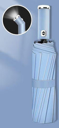 LED Flashlight Auto Open/Close Folding Umbrella