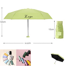 Pongee Fabric Six-Fold Capsule Umbrella