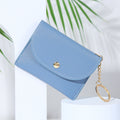 Pu Card Holder Wallet With Keyring