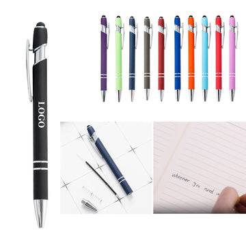 Metal Stylus Pen With 1.0Mm Black Ballpoint Pen Refill