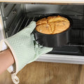 Silicone and Cotton Double-Layer Heat Resistant Oven Mitts