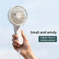 USB Rechargeable 3-speed Portable Handheld Fan with Lanyard