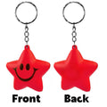 Custom Mini Smile Face Star Stress Reliever Keychain