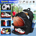 Backpack With Separate Ball Holder