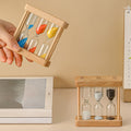 Wooden Hourglass 1/3/5 Minute 3-In-1 Gift Home Set