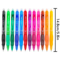 12 Colors Retractable Erasable Gel Pens Set